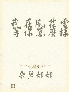 我在风花雪月里等你怎么样