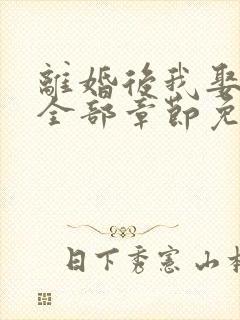 离婚后我娶了岳全部章节免费阅读