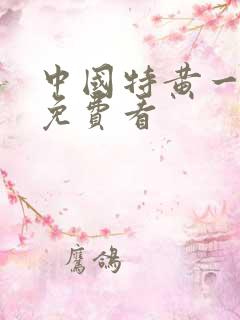 中国特黄一级片免费看