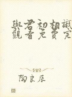 与君初相识在线观看免费完整版