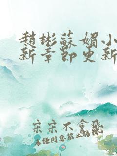 赵彬苏媚小说最新章节更新情况