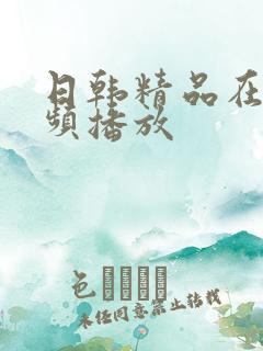 日韩精品在线视频播放