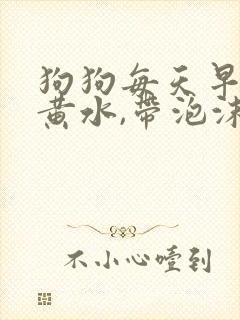 狗狗每天早上吐黄水,带泡沫