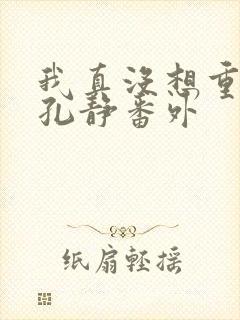 我真没想重生啊孔静番外