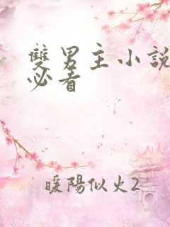 双男主小说推荐必看