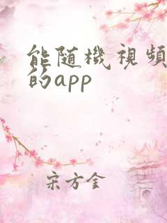 能随机视频聊天的app