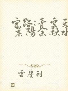 官路:青云天骄 叶阳余秋水