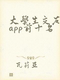 大学生交友软件app前十名
