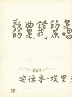 歌曲错的是你伤的是我原唱