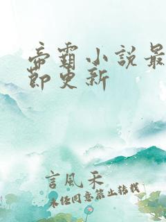 帝霸小说最新章节更新