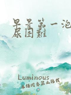 早晨第一泡尿排尿困难