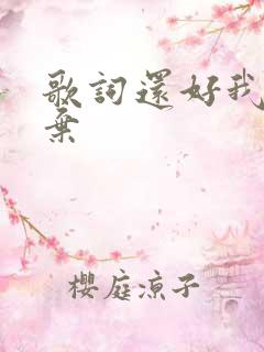 歌词还好我没放弃