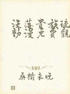 没落贵族琉璃川动漫免费观看全集