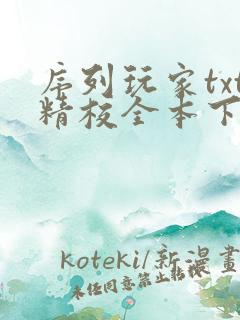 序列玩家txt精校全本下载