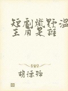 短剧炽野温柔男主角是谁