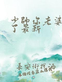 少帅你老婆又跑了最新
