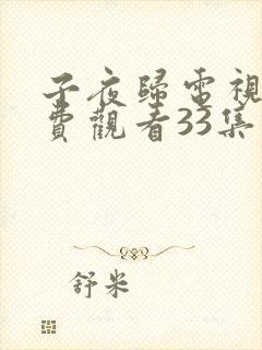 子夜归电视剧免费观看33集在线播放