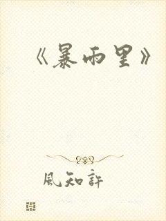 《暴雨里》小说