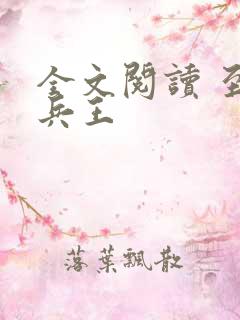 全文阅读 至尊兵王