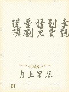 从爱情到幸福电视剧免费观看全集