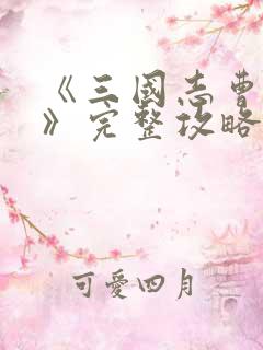 《三国志曹操传》完整攻略