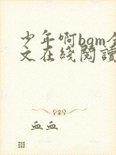 少年啊bgm全文在线阅读