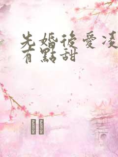 先婚后爱凌总追有点甜