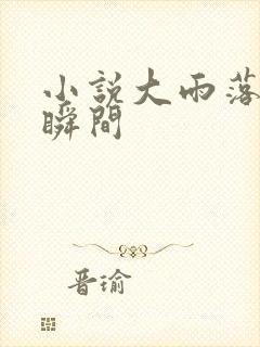 小说大雨落下的瞬间