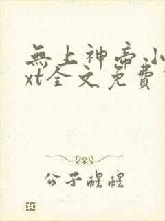 无上神帝小说txt全文免费下载