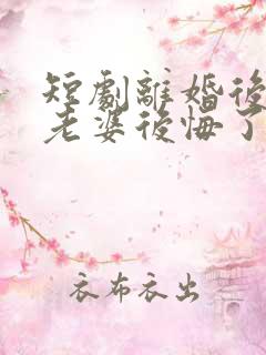 短剧离婚后总裁老婆后悔了