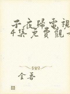 子夜归电视剧24集免费观看