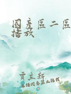 国产区二区在线播放