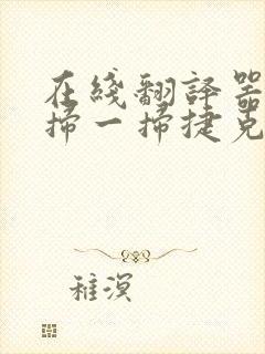 在线翻译器拍照扫一扫捷克语语软件