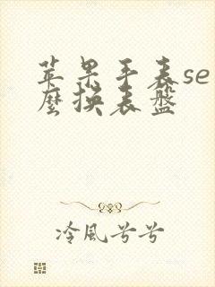 苹果手表se怎么换表盘