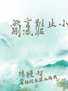 欲言难止小说无删减版