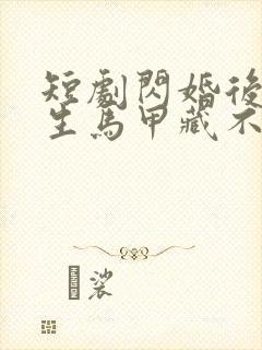 短剧闪婚后傅先生马甲藏不住了在线观看