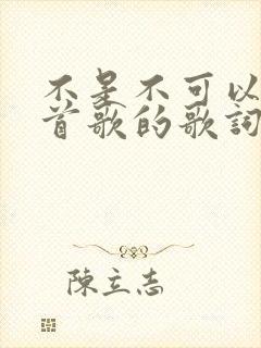 不是不可以是哪首歌的歌词