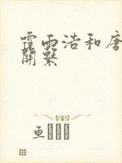 霍雨浩和唐三的关系