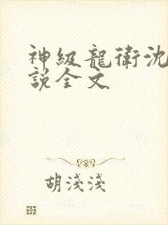 神级龙卫沈浪小说全文