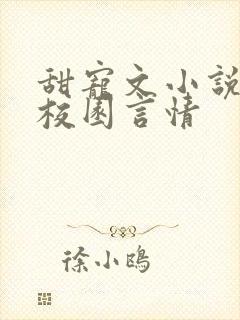 甜宠文小说推荐校园言情