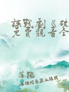 谍战剧《破绽》免费观看全集