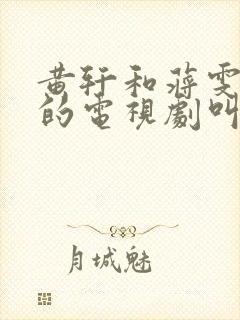 黄轩和蒋雯丽演的电视剧叫什么名字