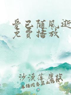 爱已随风逝短剧免费播放