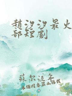 赵汐汐最火的十部短剧