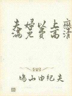 夫妇以上恋人未满免费高清