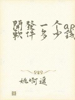 开发一个app软件多少钱合适