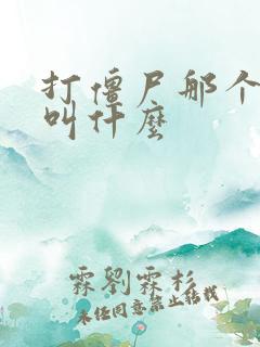 打僵尸那个游戏叫什么