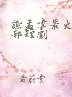 谢孟伟最火的十部短剧