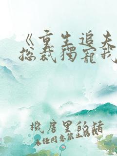 《重生追夫偏执总裁独宠我》