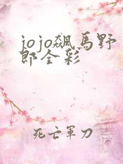 jojo飙马野郎全彩